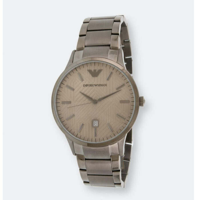 Emporio Armani Renato Quartz Grey Dial Grey Steel Strap Watch For Men - AR11120 - Image 5